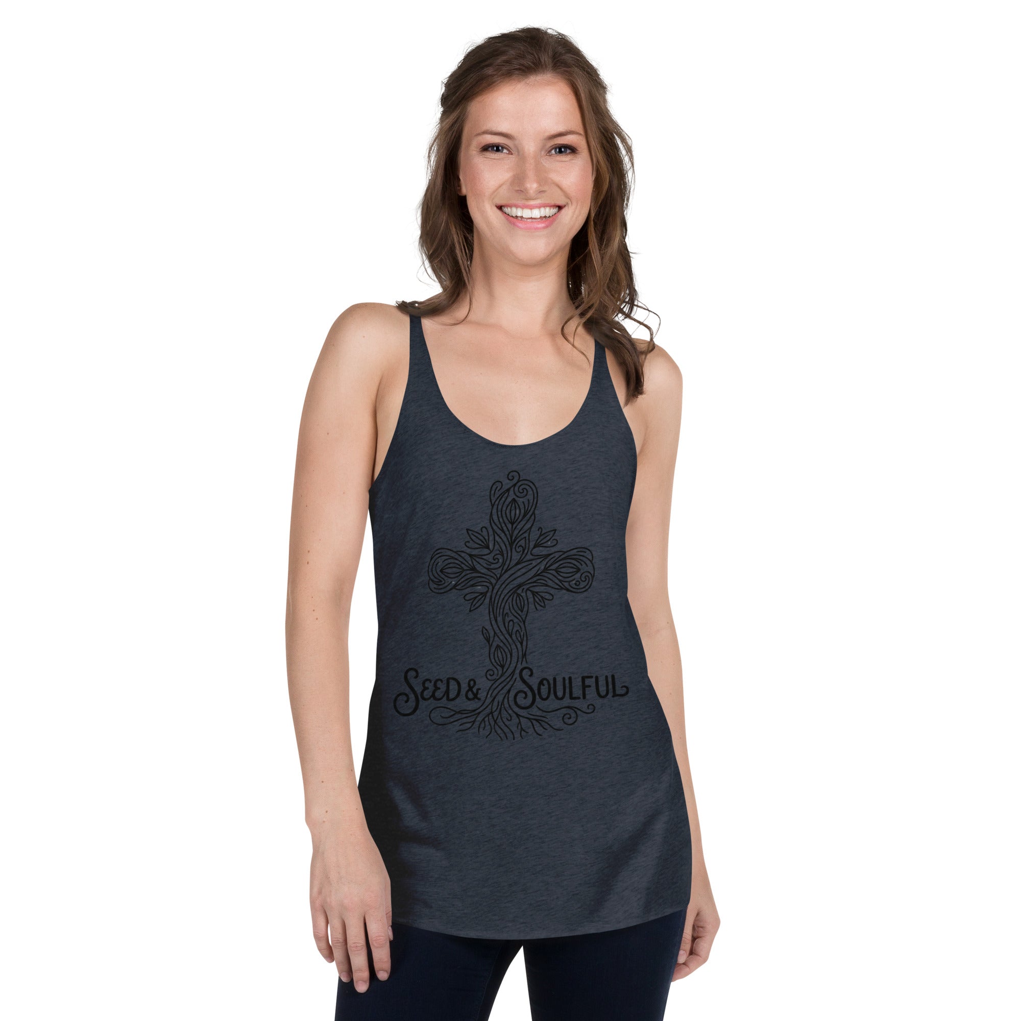 Women's Faith Racerback Tank | Soft Tri - Blend Active Top - Seedandsoulful