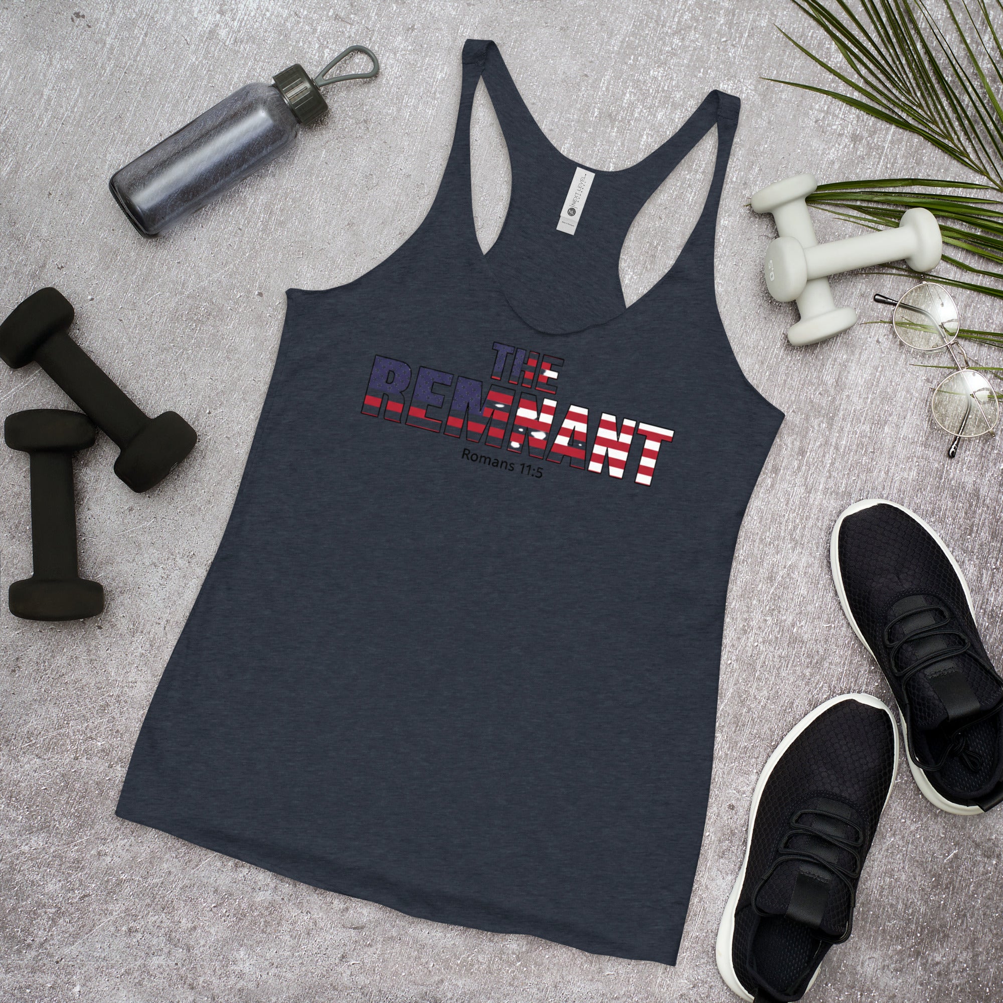 The Remnant Women's Racerback Tank | Romans 11:5 Patriotic Christian Apparel - Seedandsoulful