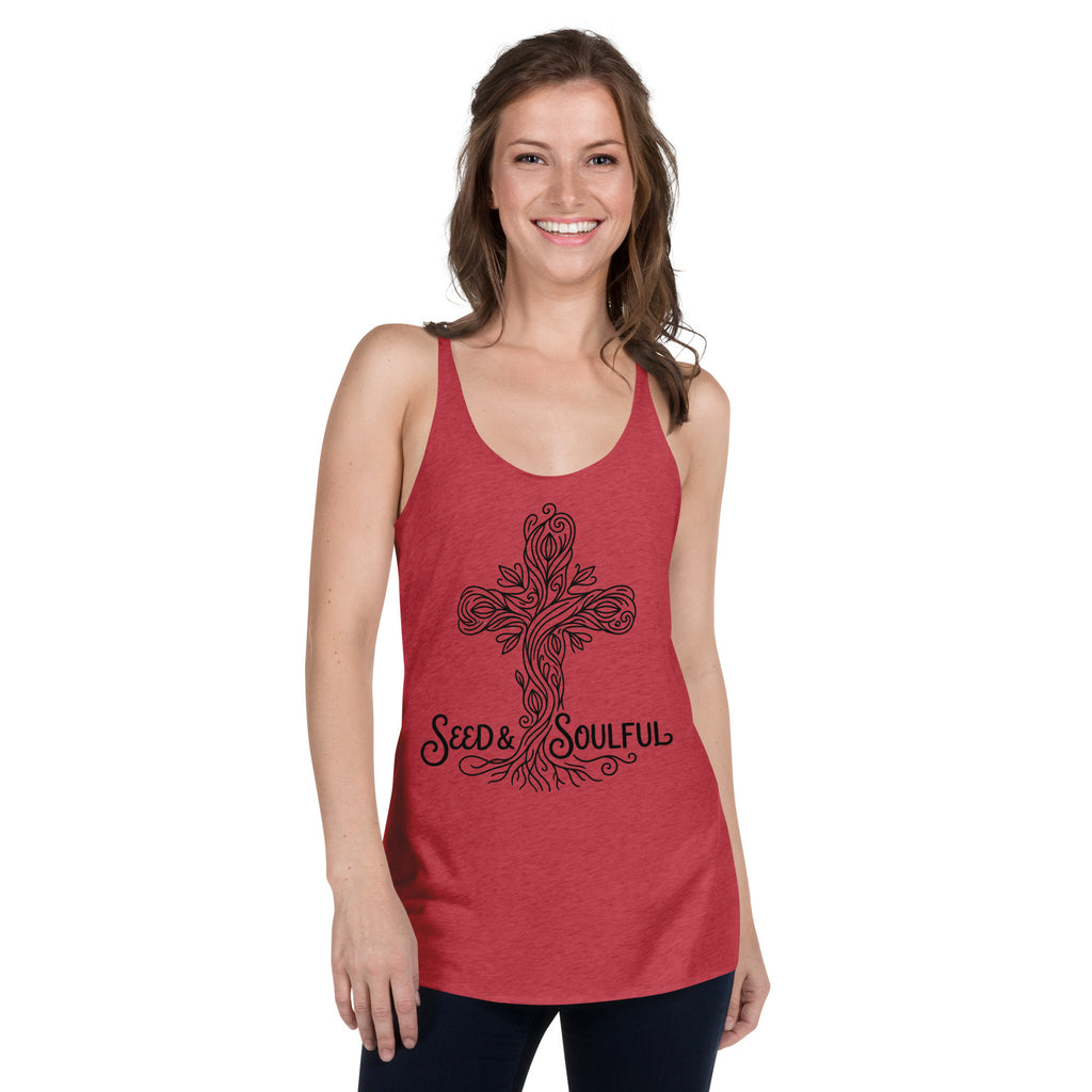 Women's Faith Racerback Tank | Soft Tri - Blend Active Top - Seedandsoulful