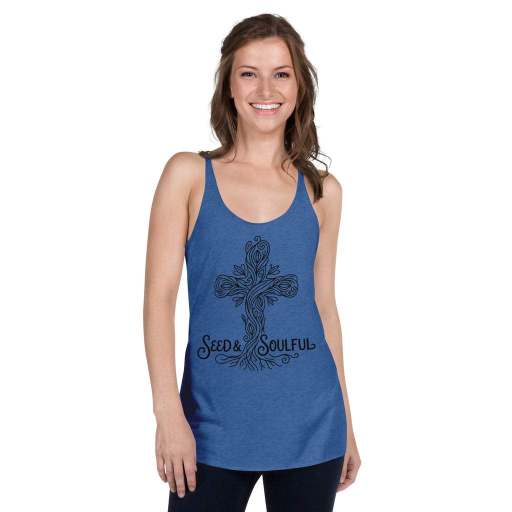 Women's Faith Racerback Tank | Soft Tri - Blend Active Top - Seedandsoulful