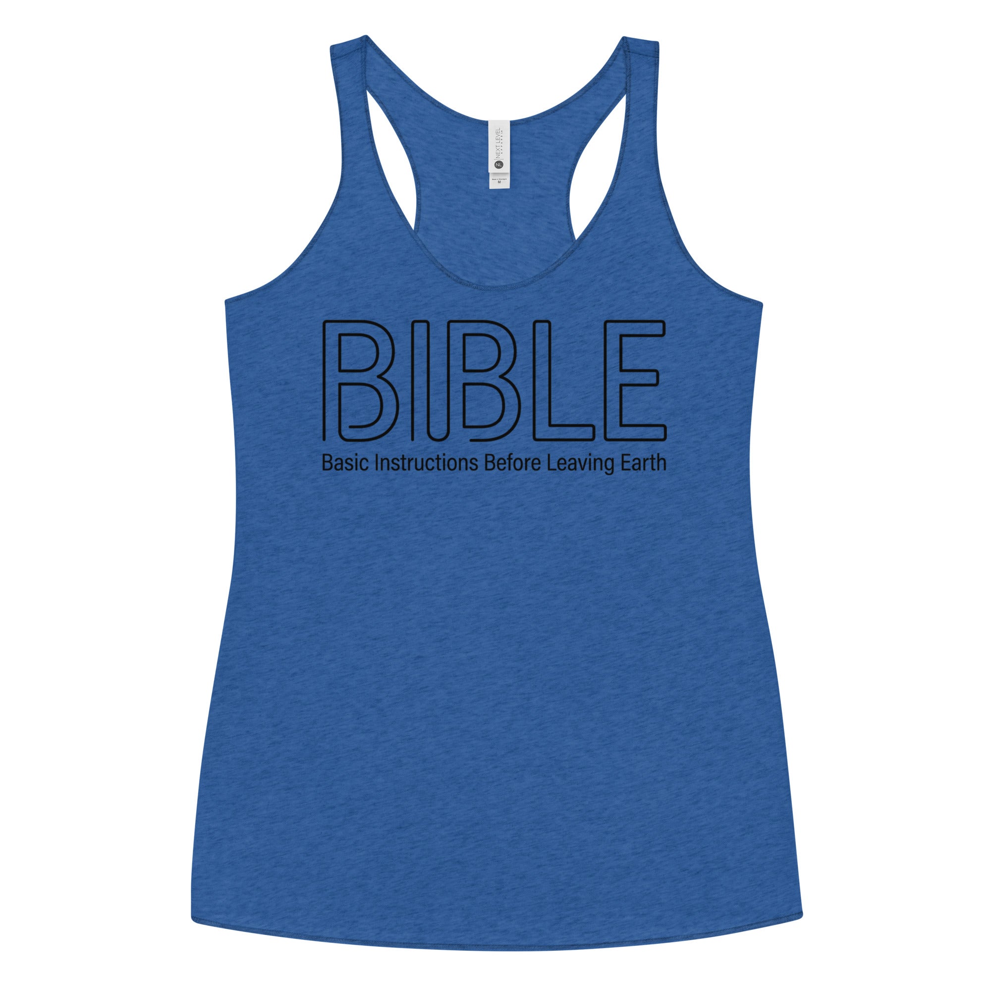 B.I.B.L.E. Basic Instructions Before Leaving Earth Women's Racerback Tank | Christian Apparel - Seedandsoulful