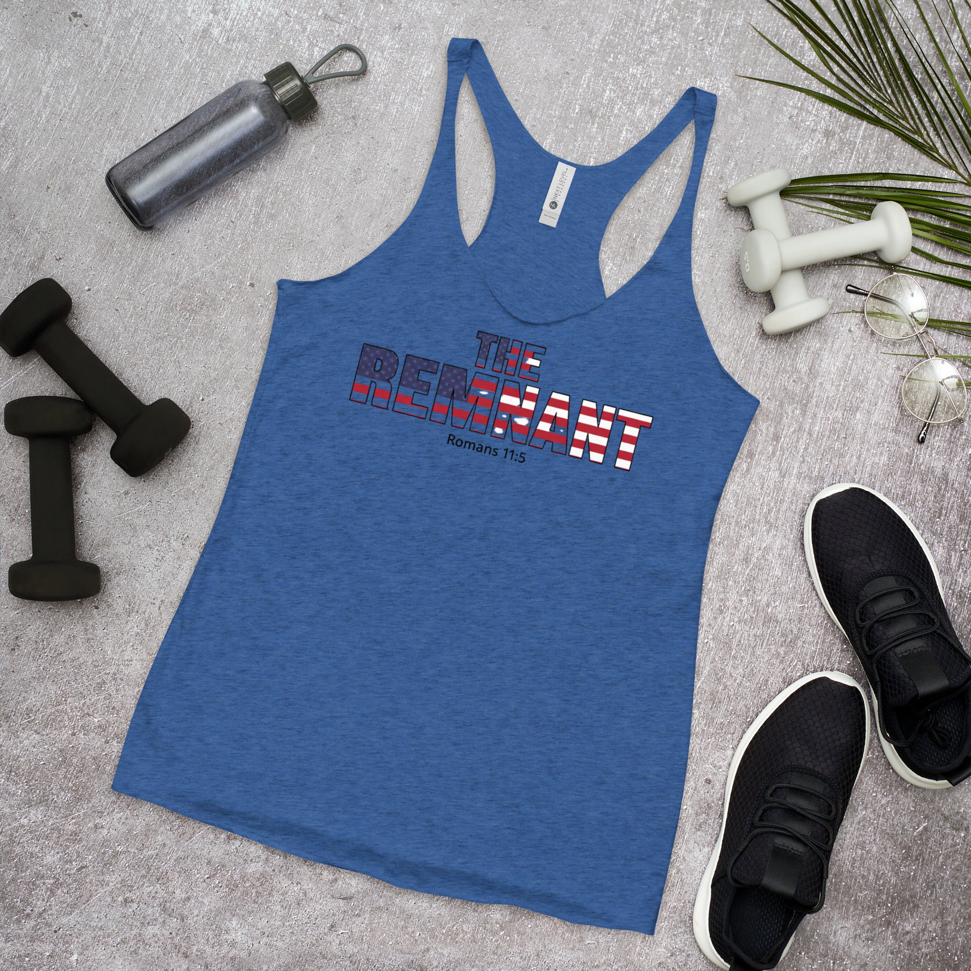 The Remnant Women's Racerback Tank | Romans 11:5 Patriotic Christian Apparel - Seedandsoulful