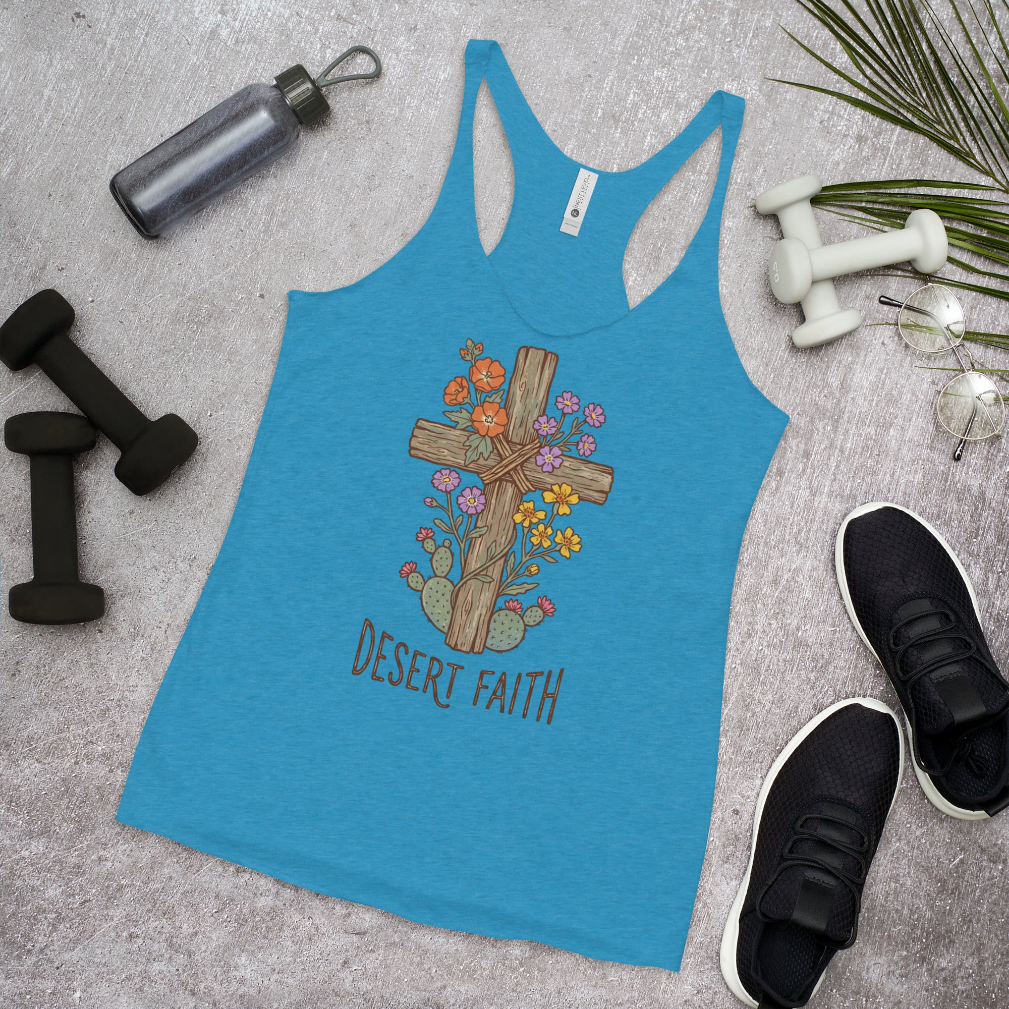 Women's Faith Racerback Tank | Comfortable Activewear for Believers - Seedandsoulful