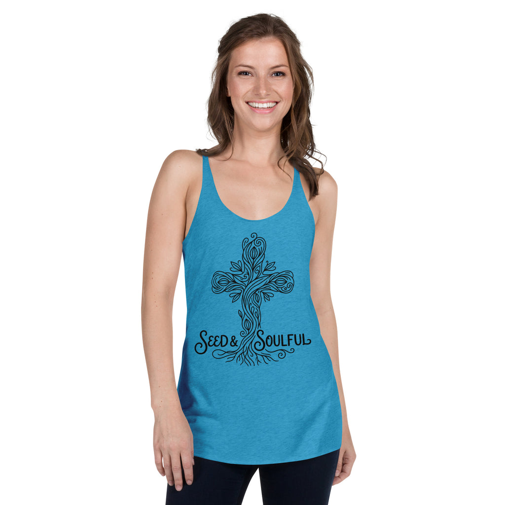 Women's Faith Racerback Tank | Soft Tri - Blend Active Top - Seedandsoulful