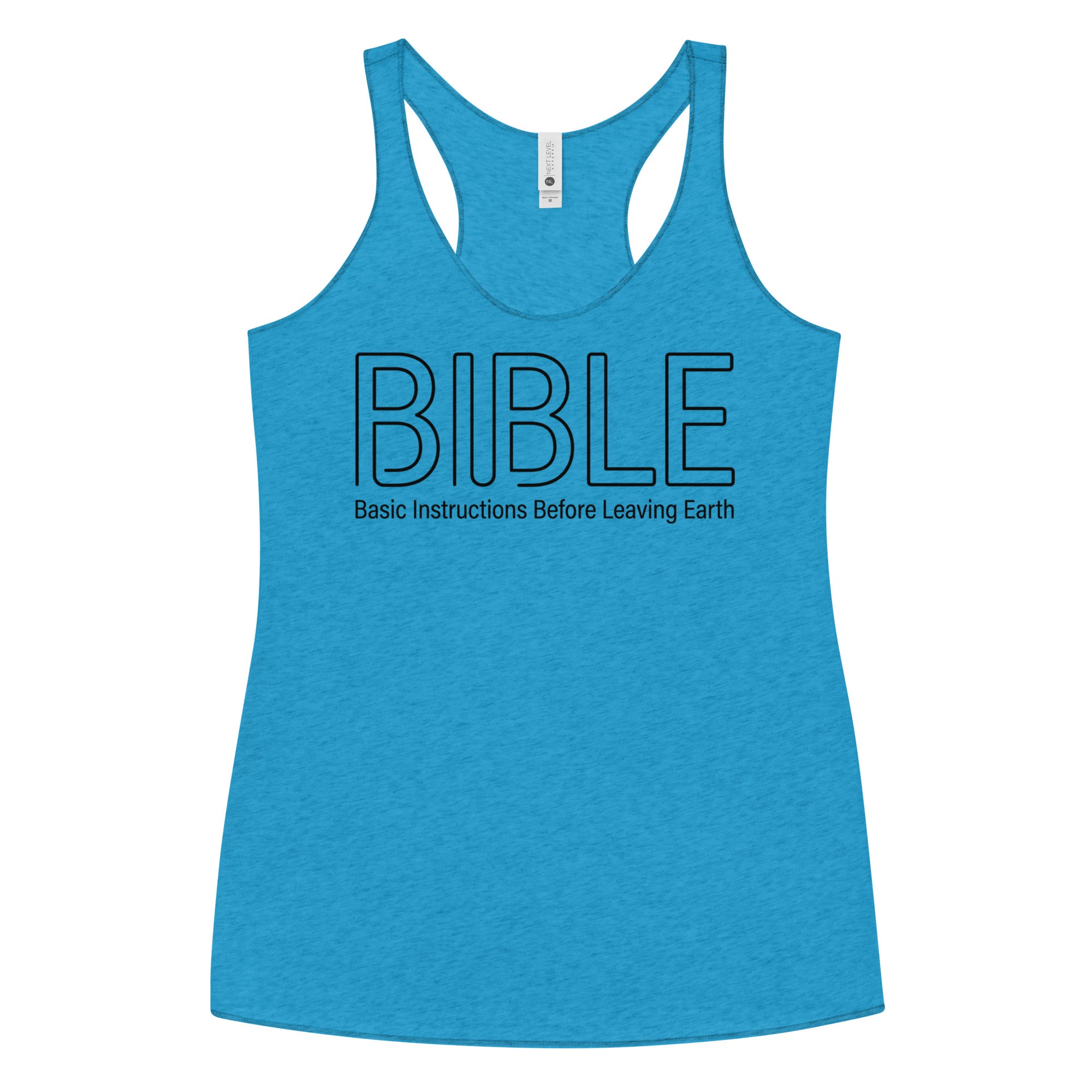 B.I.B.L.E. Basic Instructions Before Leaving Earth Women's Racerback Tank | Christian Apparel - Seedandsoulful
