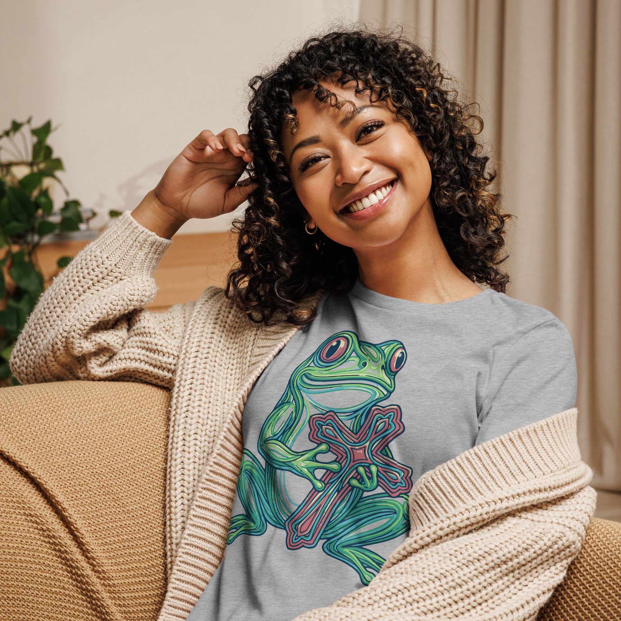 F.R.O.G. Fully Rely On God Women's Relaxed T-Shirt | Christian Apparel - Seedandsoulful