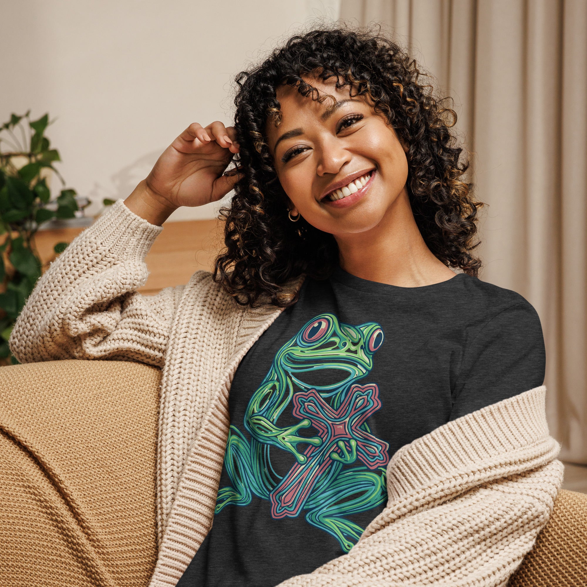 F.R.O.G. Fully Rely On God Women's Relaxed T-Shirt | Christian Apparel - Seedandsoulful