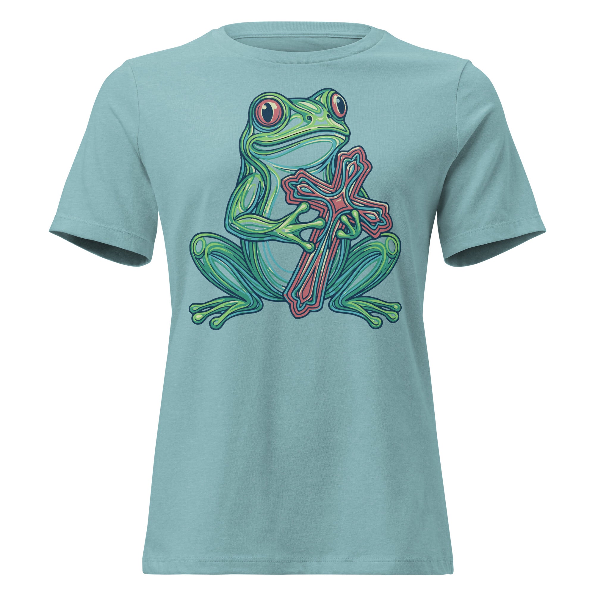 F.R.O.G. Fully Rely On God Women's Relaxed T-Shirt | Christian Apparel - Seedandsoulful