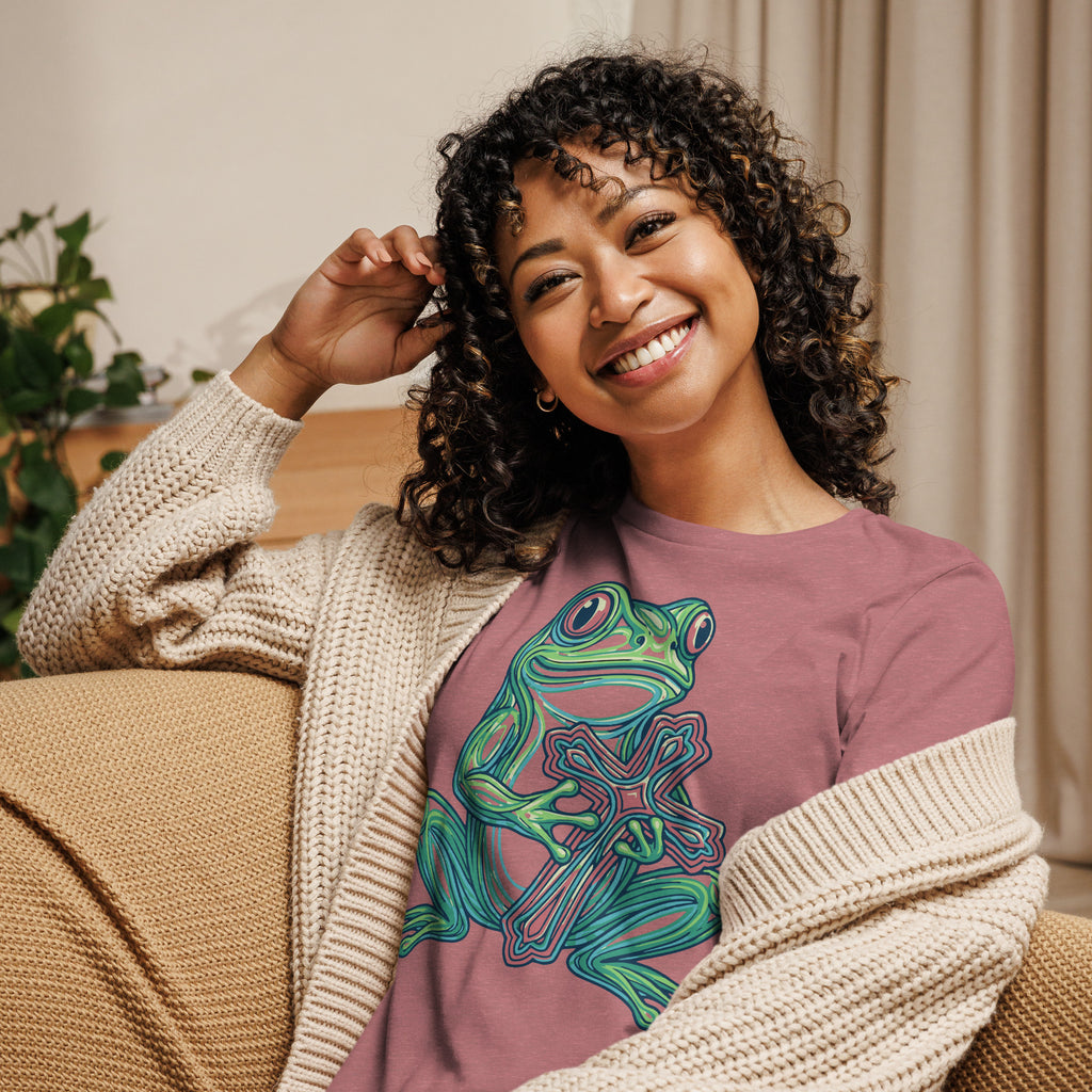 F.R.O.G. Fully Rely On God Women's Relaxed T-Shirt | Christian Apparel - Seedandsoulful