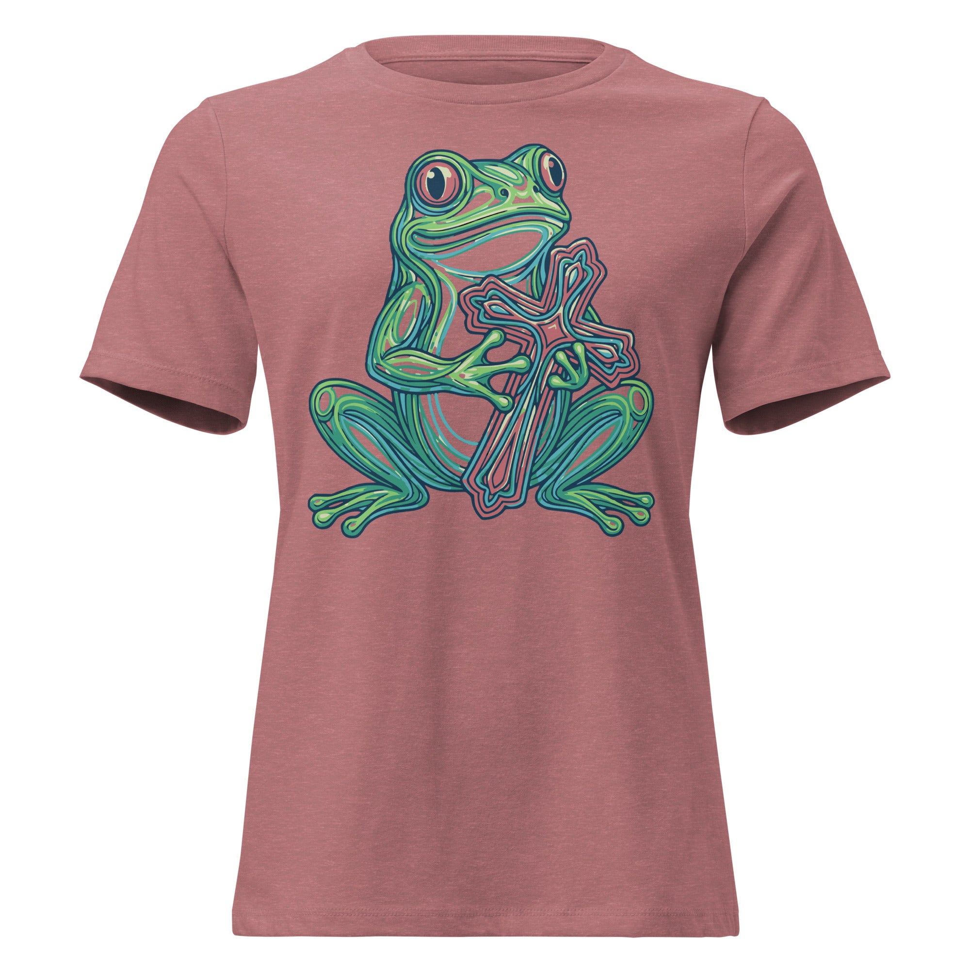 F.R.O.G. Fully Rely On God Women's Relaxed T-Shirt | Christian Apparel - Seedandsoulful