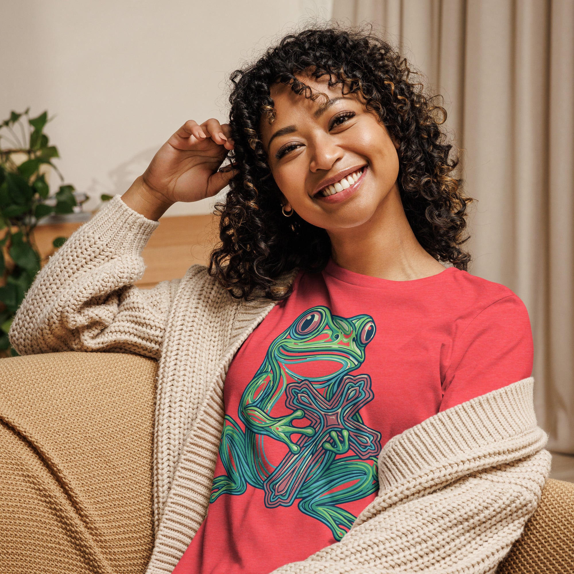 F.R.O.G. Fully Rely On God Women's Relaxed T-Shirt | Christian Apparel - Seedandsoulful