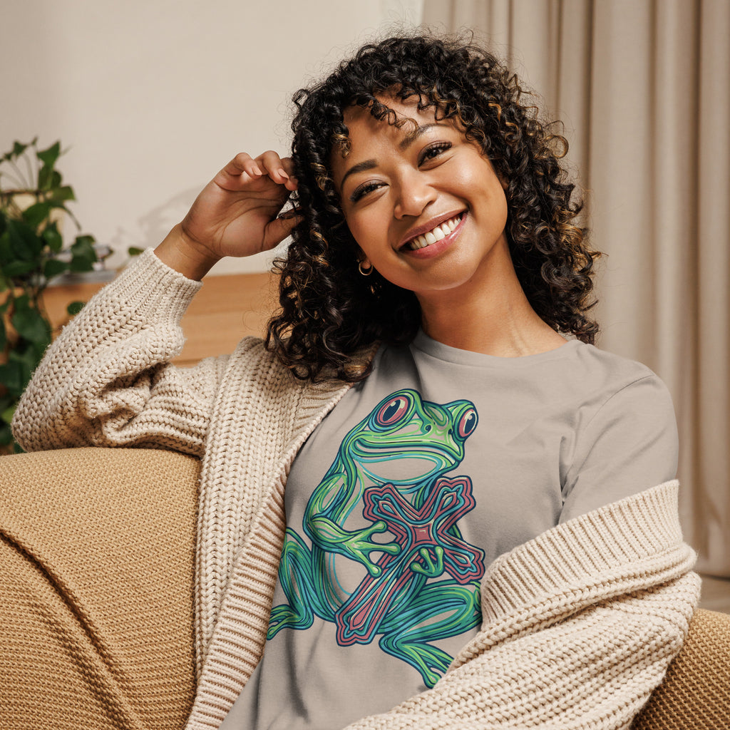 F.R.O.G. Fully Rely On God Women's Relaxed T-Shirt | Christian Apparel - Seedandsoulful