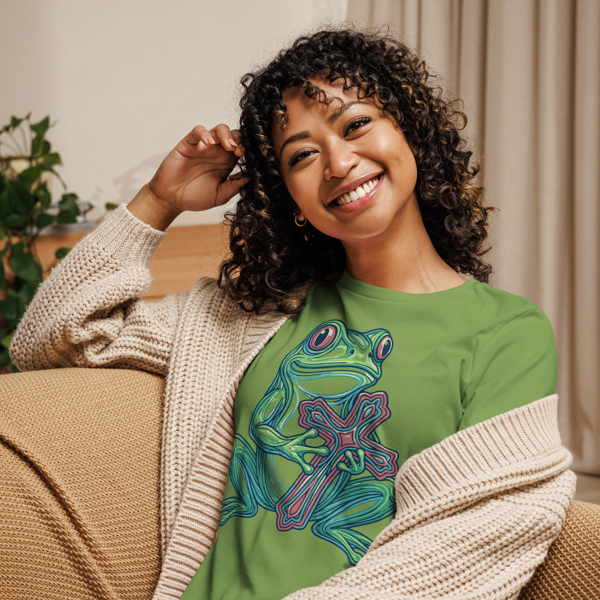 F.R.O.G. Fully Rely On God Women's Relaxed T-Shirt | Christian Apparel - Seedandsoulful