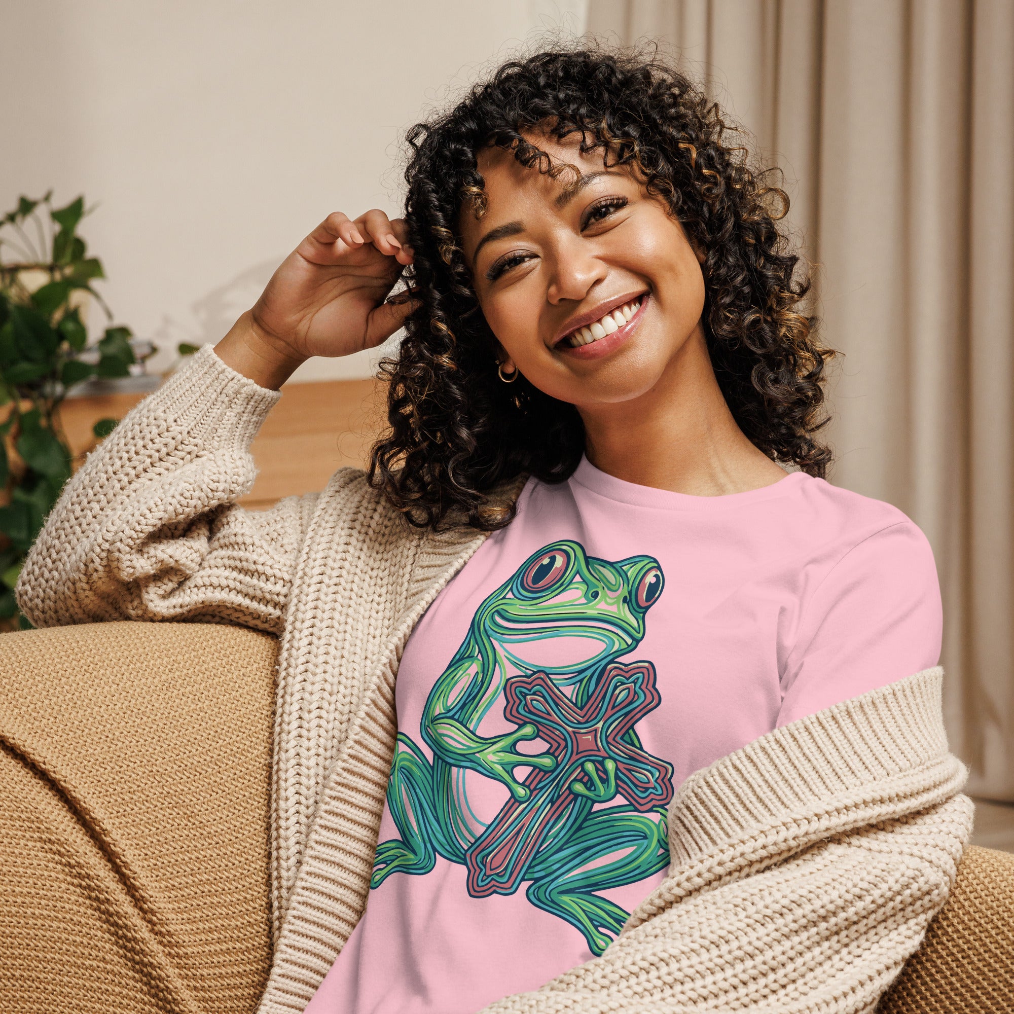 F.R.O.G. Fully Rely On God Women's Relaxed T-Shirt | Christian Apparel - Seedandsoulful