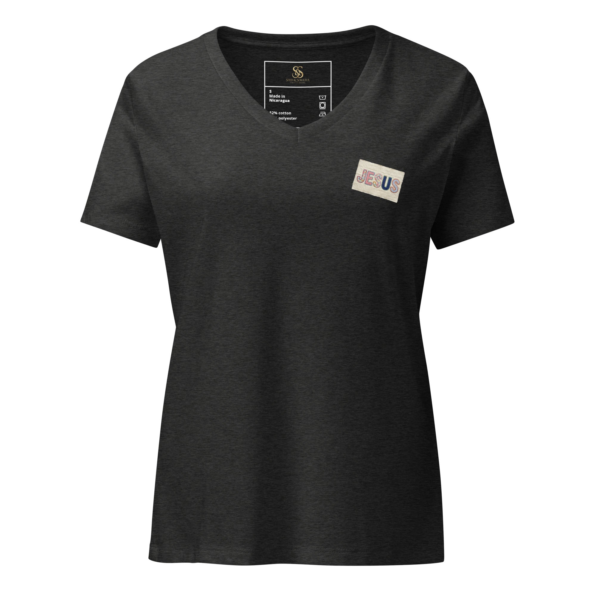 Women’s relaxed v - neck t-shirt - Seedandsoulful