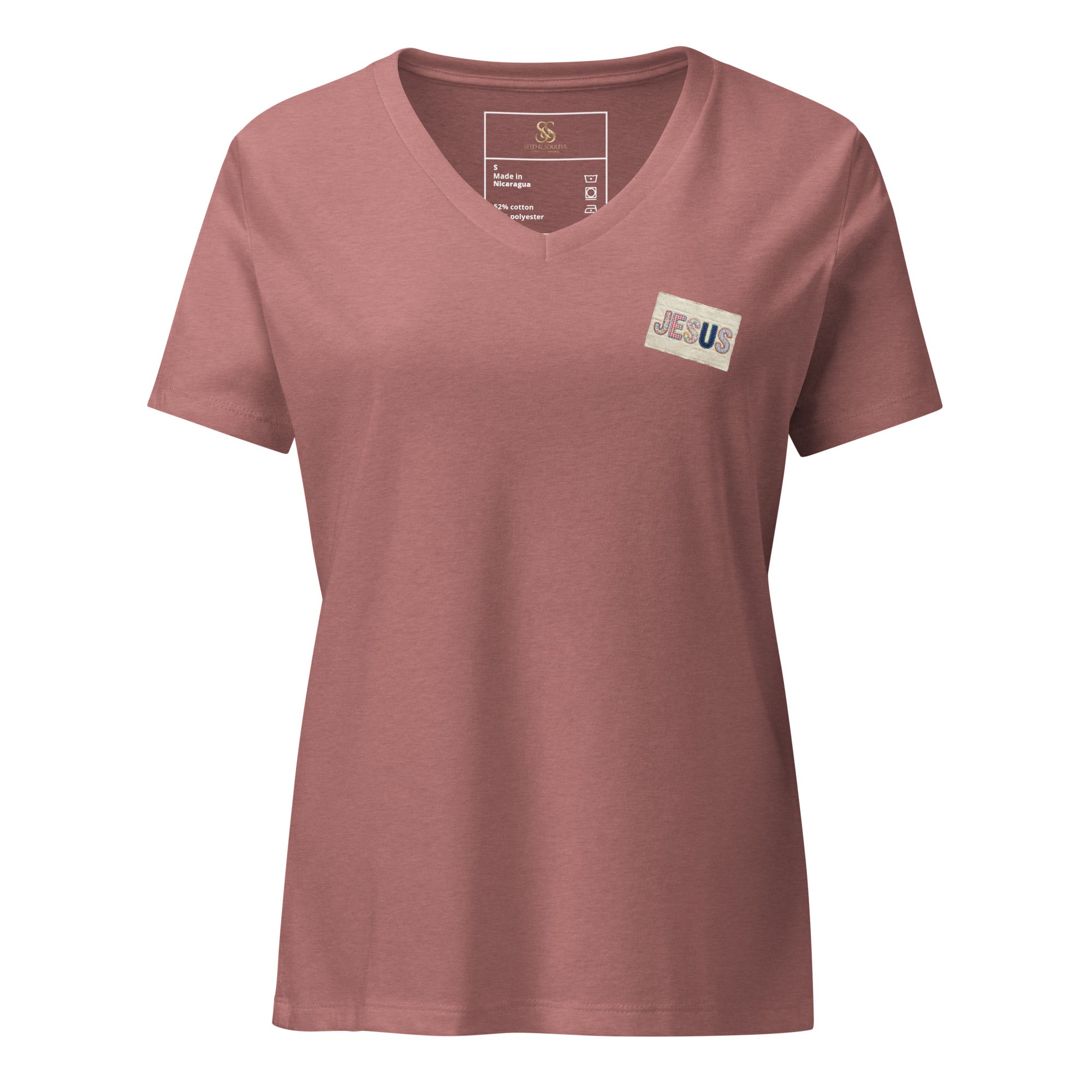 Women’s relaxed v - neck t-shirt - Seedandsoulful