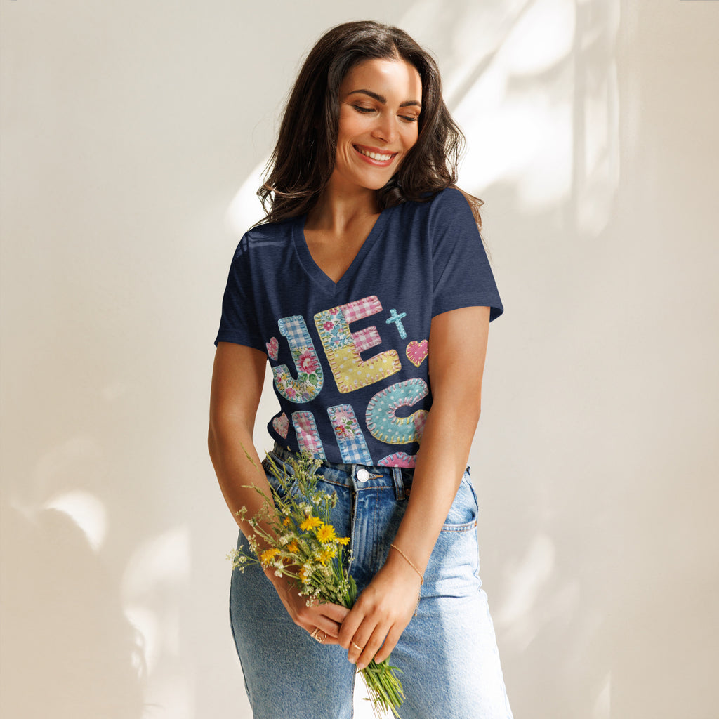 Women’s relaxed v - neck t-shirt - Seedandsoulful