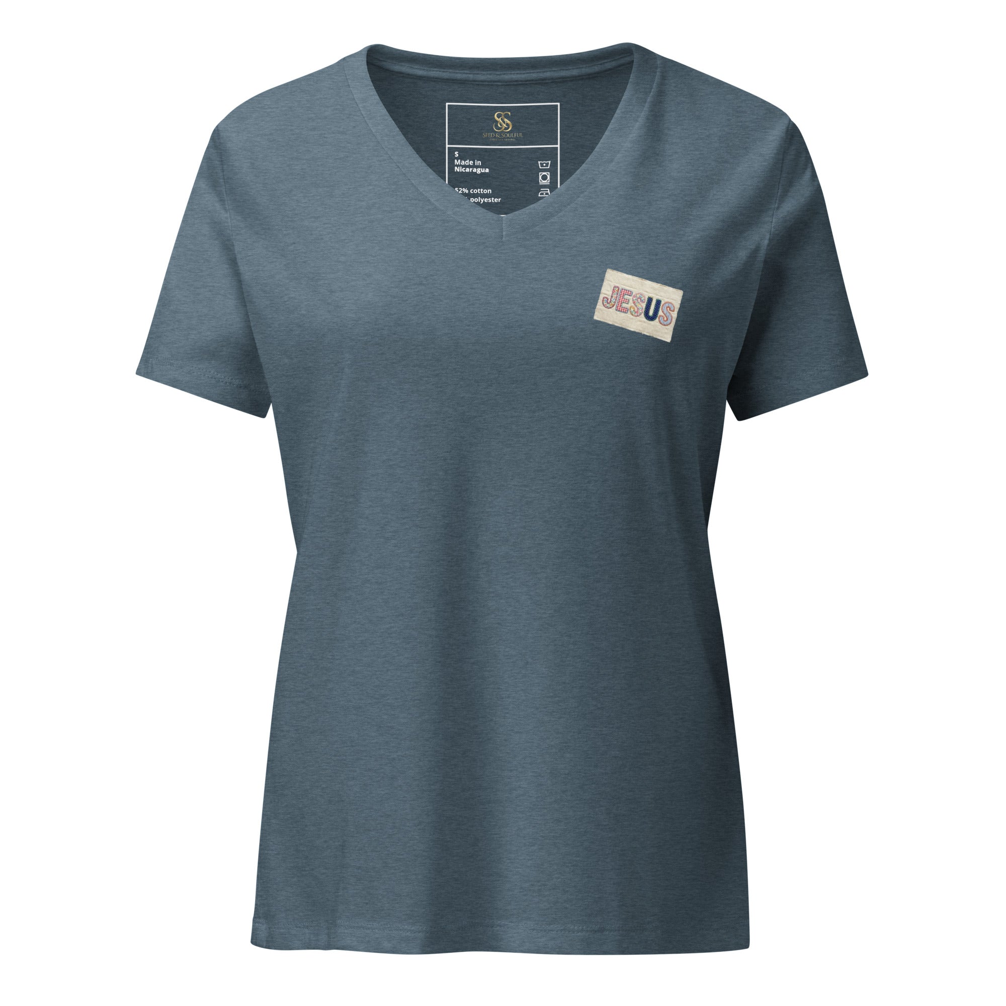 Women’s relaxed v - neck t-shirt - Seedandsoulful