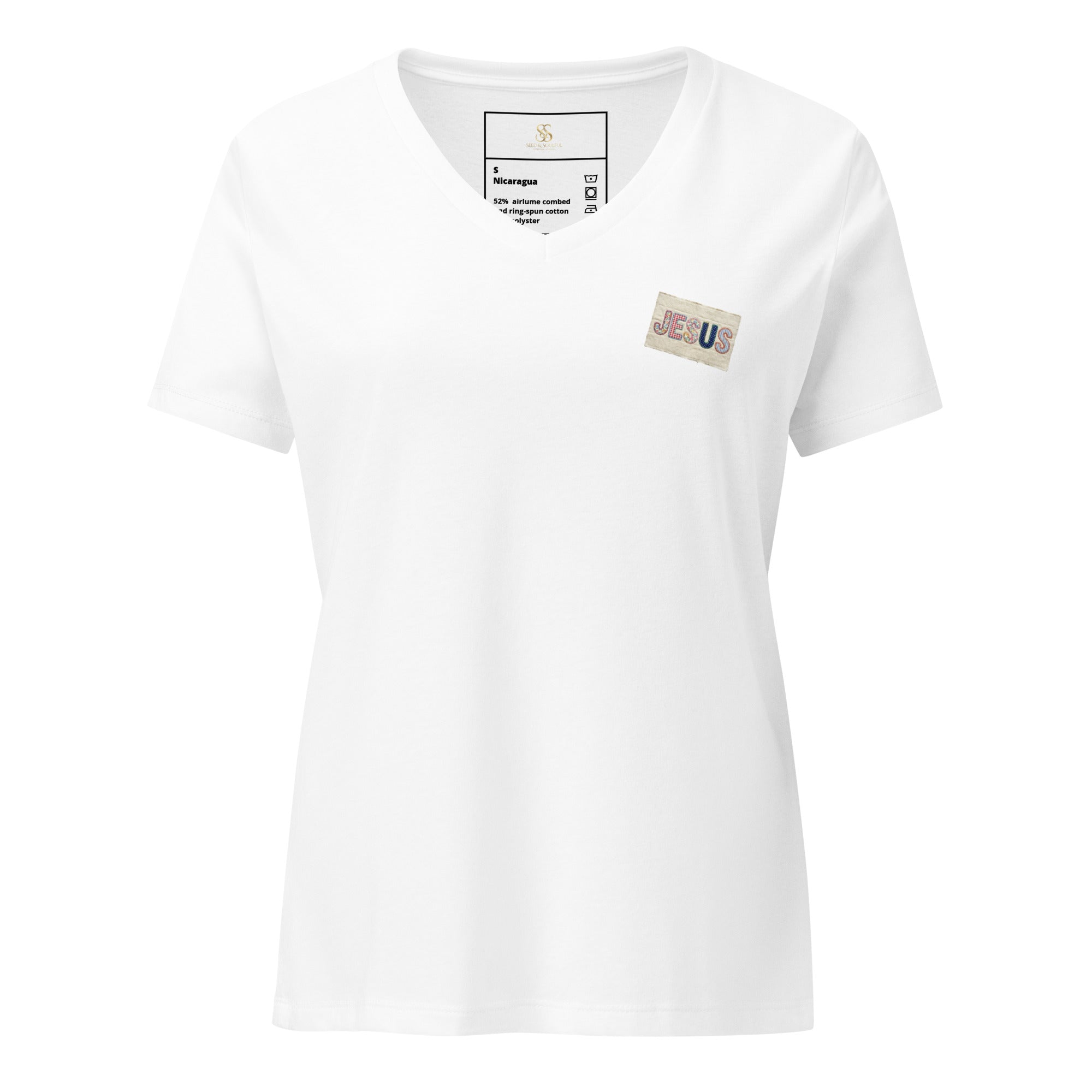 Women’s relaxed v - neck t-shirt - Seedandsoulful
