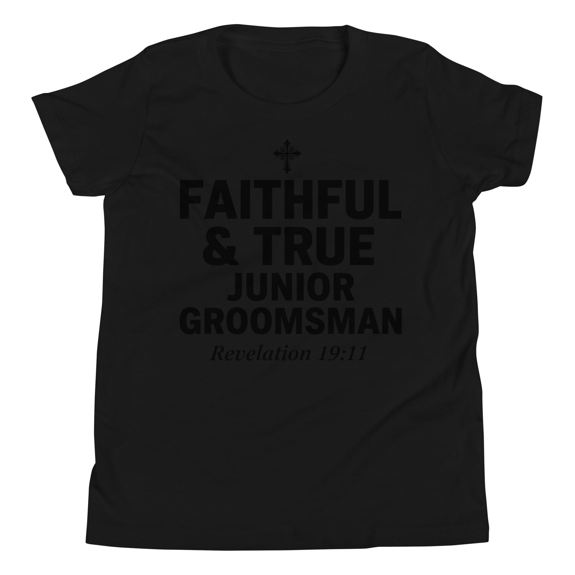 Faith Junior Groomsman T-Shirt | Faithful & True | Christian Wedding Party Tee | Seedandsoulful - Seedandsoulful