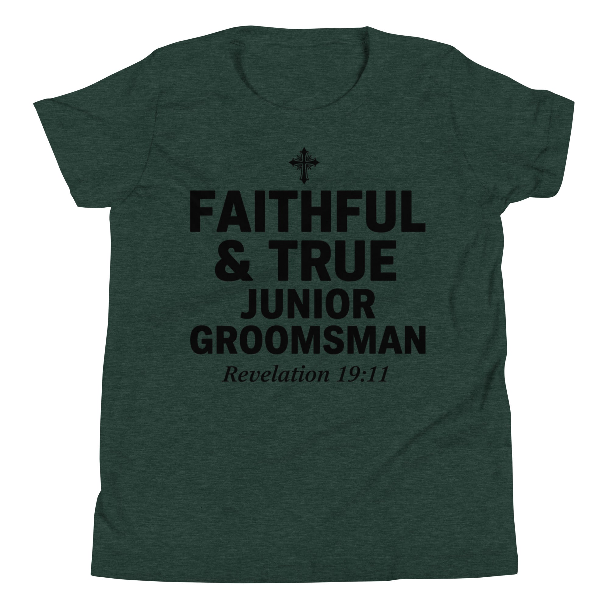 Faith Junior Groomsman T-Shirt | Faithful & True | Christian Wedding Party Tee | Seedandsoulful - Seedandsoulful