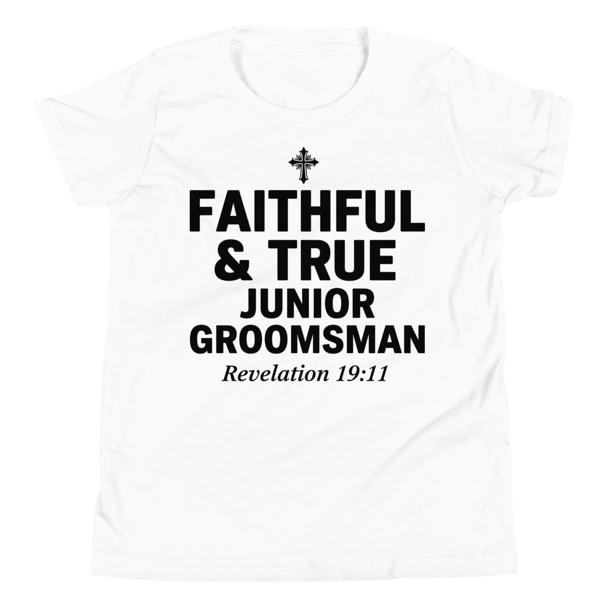 Faith Junior Groomsman T-Shirt | Faithful & True | Christian Wedding Party Tee | Seedandsoulful - Seedandsoulful